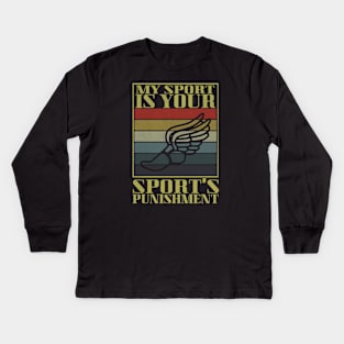 track and field Kids Long Sleeve T-Shirt